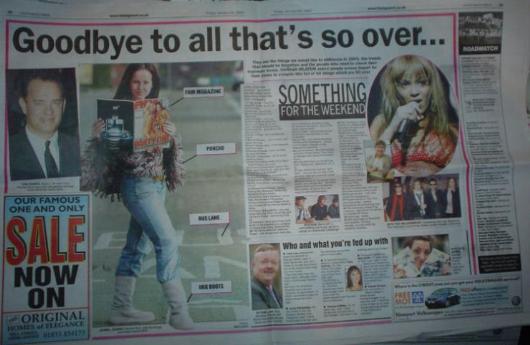 Goodbye to all that's so over newspaper article
