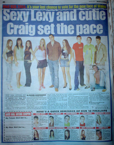 Sexy Lexy & Cutie Craig set the pace newspaper article