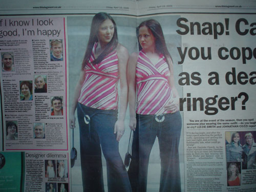 Snap! Can you cope as a dead ringer newspaper article