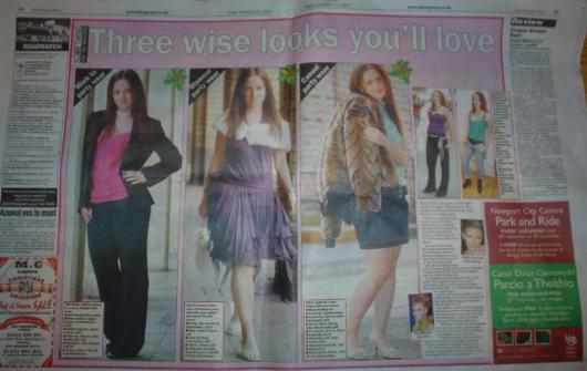 Three wise looks newspaper article